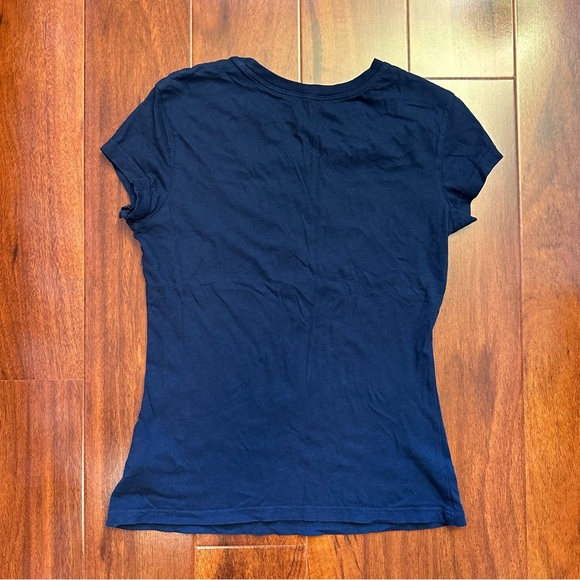 Women’s Tommy Jeans Navy Blue 100% Cotton Short Sleeve Shirt - Picture 4 of 7